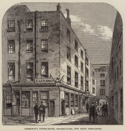 Coffee-House de Garraway, Beco de Mudança, agora sendo demolido de Frank Watkins